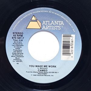 Cameo ~ 45 Vinyl Record ~ You Make Me Work / Dkwig Electro-Funk